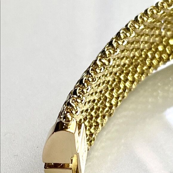 14K Yellow Gold Polished Mesh Bracelet – 7.25", 18.75mm, Solid, 29.5g - Picture 3 of 12